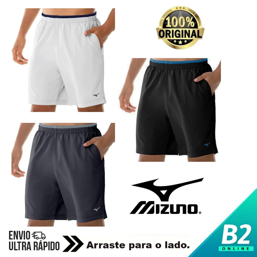 Bermuda Mizuno Tennis Master M 7" Masculina 100% Original Com Nota Fiscal e Garantia