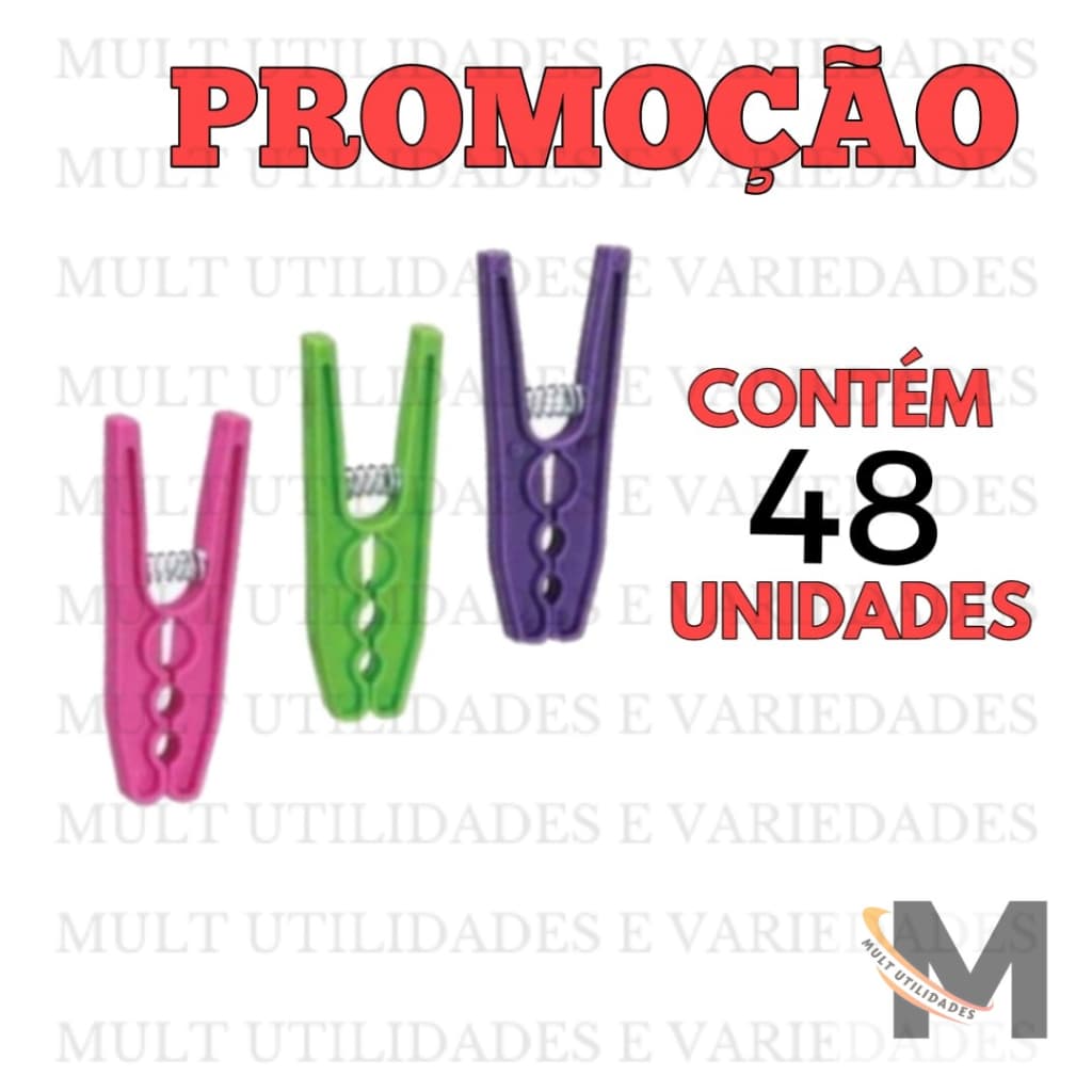 KIT 48 COLORIDO Prendedores Pregador Predendor De Roupas Grande Varal Pregador plástico mais resistência