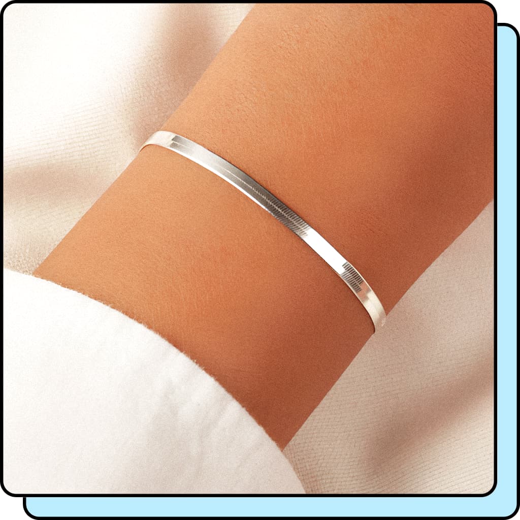 Pulseira Prata 925 Fio Laminado Pulseiras Feminina
