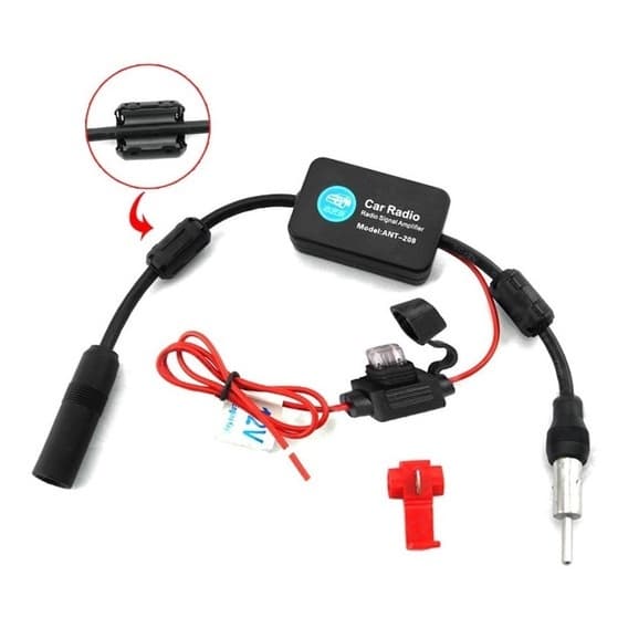 Auto Carro Fm Am Rádio Estéreo Sinal Antena Amplificador Sinal Antena Amplificador 12 V Original