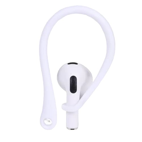 Suporte Silicone Fone de Ouvido Kit 2 pares Branco Preto Segura Fone Anti Perda Suporte Orelha