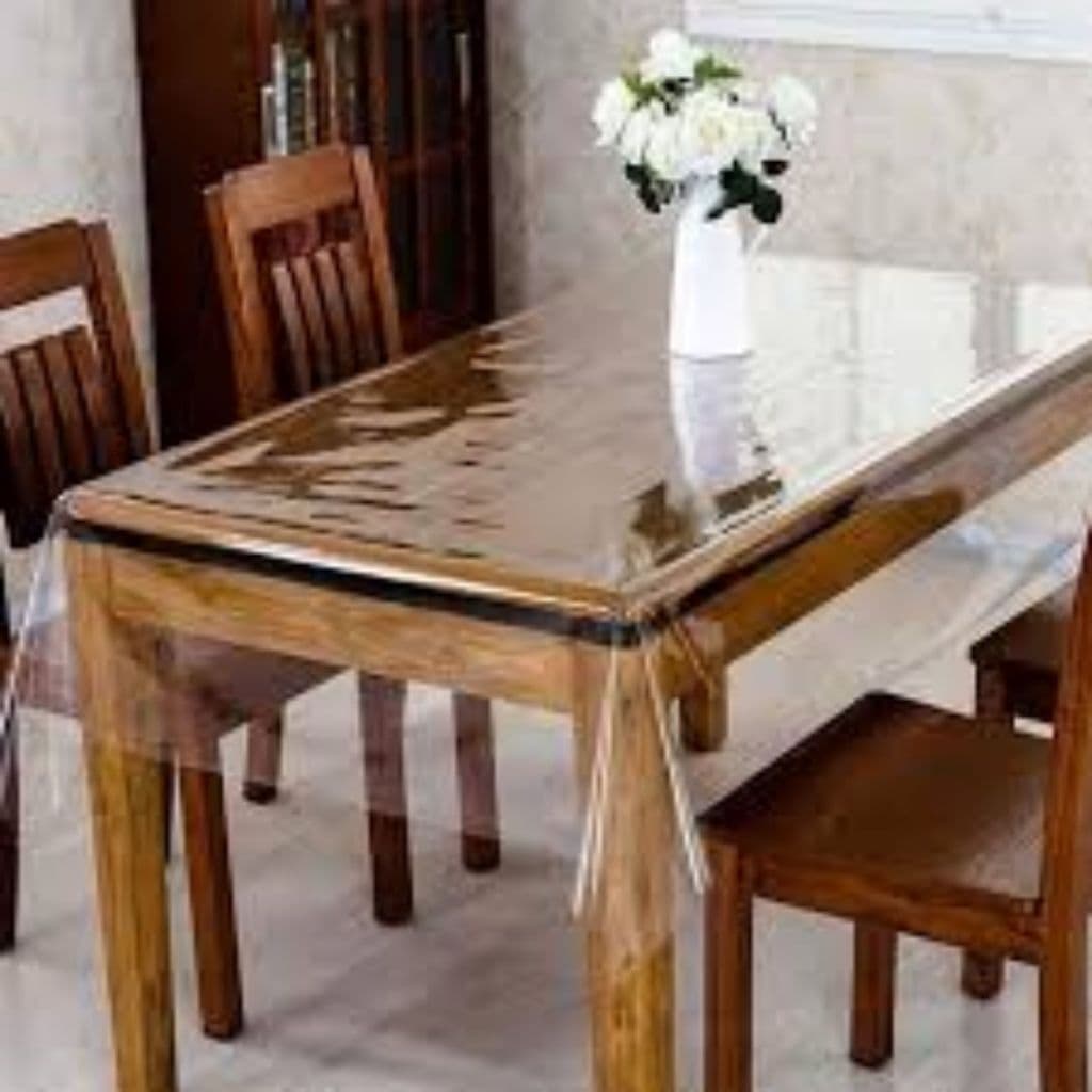 Toalha de Mesa Cristal 10mm Transparente Grosso Durável e Impermeável Toalha Plástica em PVC Vários Tamanhos