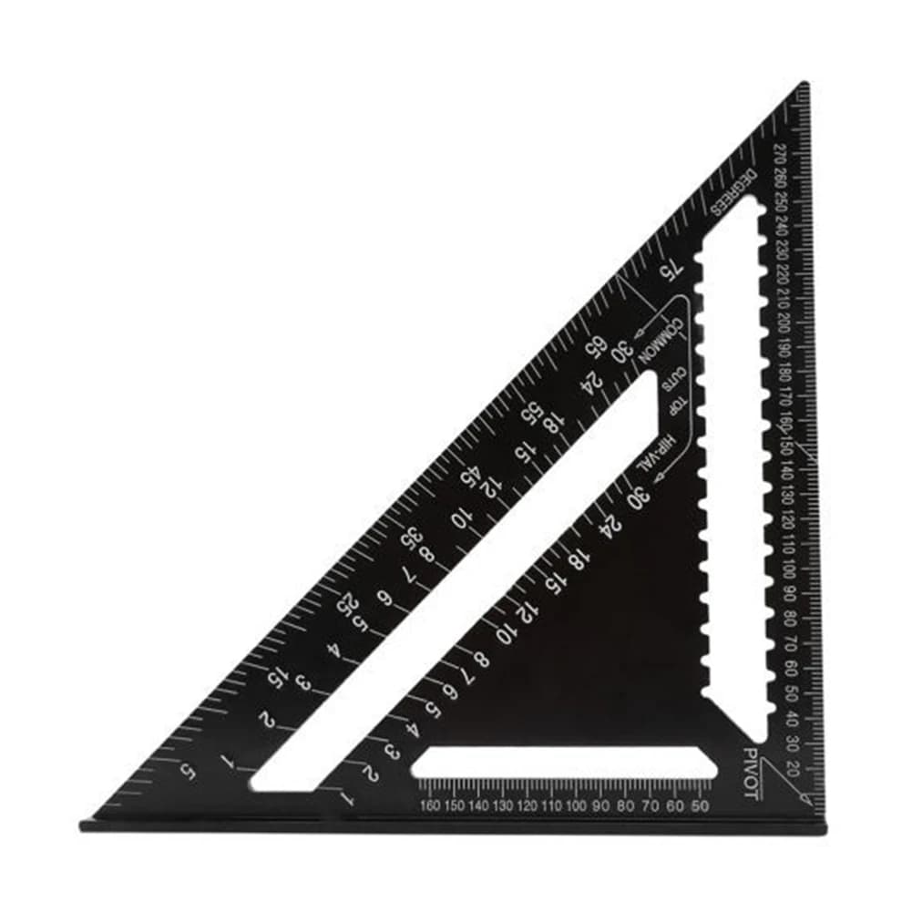 Esquadro Transferidor Alumínio Triangular 12 Pol Marcenaria