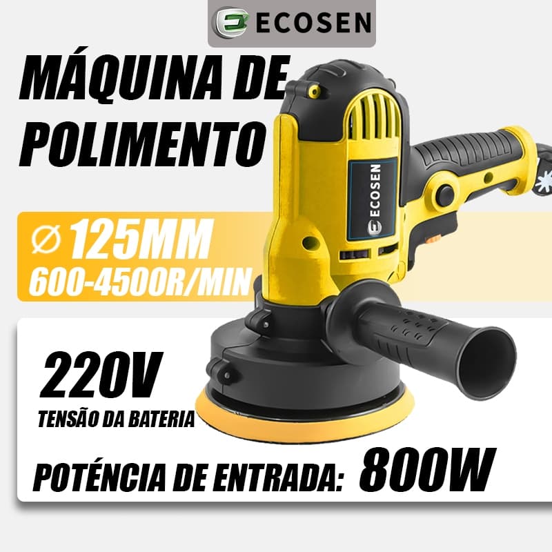Politriz Polidor Lixadeira Angular Automotiva Rotativa Roto Orbital De Mão Multifunções 800w