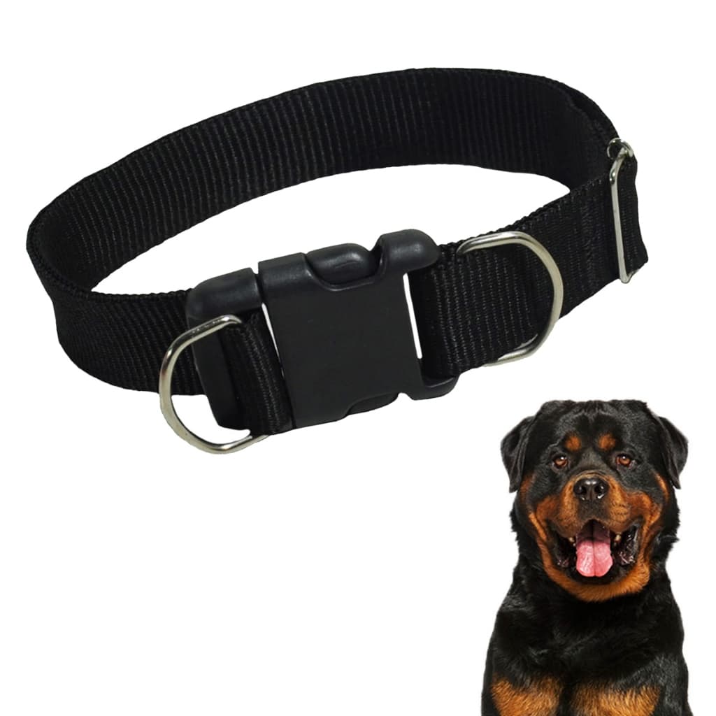 Coleira para Cachorro Grande Nylon Reforçado Regulável GG Resistente Coleira Pet para Passeio Pitbull Rottweiler Pastor