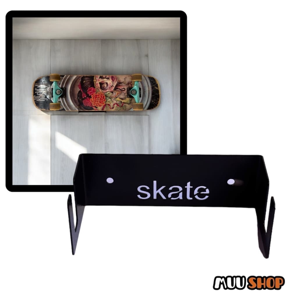 Suporte Skate Horizontal De Parede Reforçado Preto Promocao