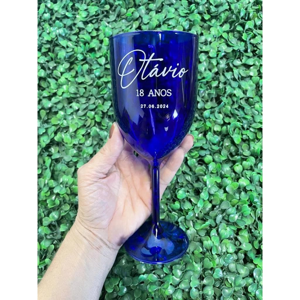 kit 50 Taças de Vinho 320ml Personalizadas - Taça Slim