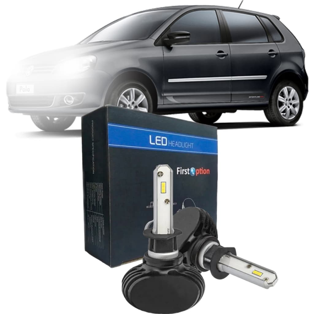 Kit Lâmpadas Ultra LED 6500k Volkswagen Polo 2007 a 2011 Farol Alto