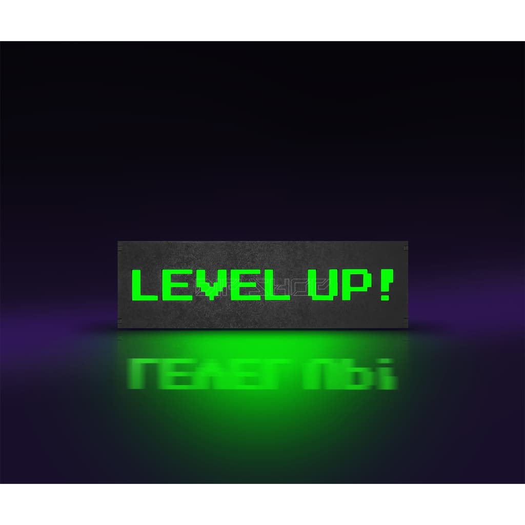 Luminária Gamer Presente Decoração Jogos Retrô Level Up! Jogos Antigos Led Bivolt Para Setup Gamer