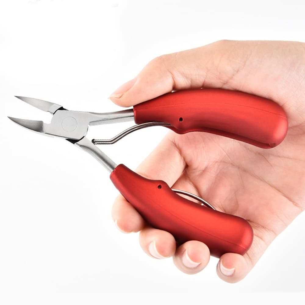 Alicate de Corte de unhas Aço cabo reforçado Alicate Cortador De Unha Ferro 11cm  Manicure Desencravador De Unha