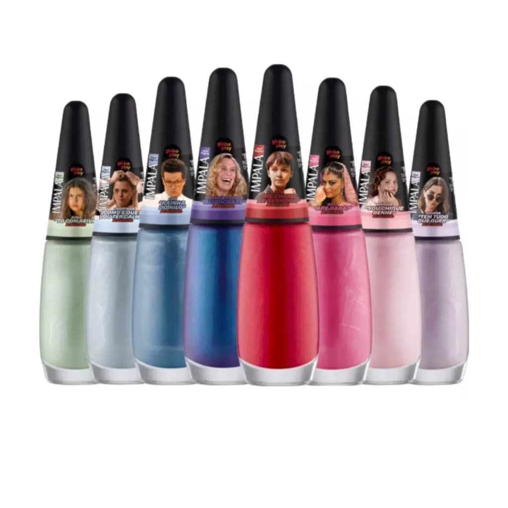 Impala Coleção Globoplay Kit C/8 Esmaltes Lançamento