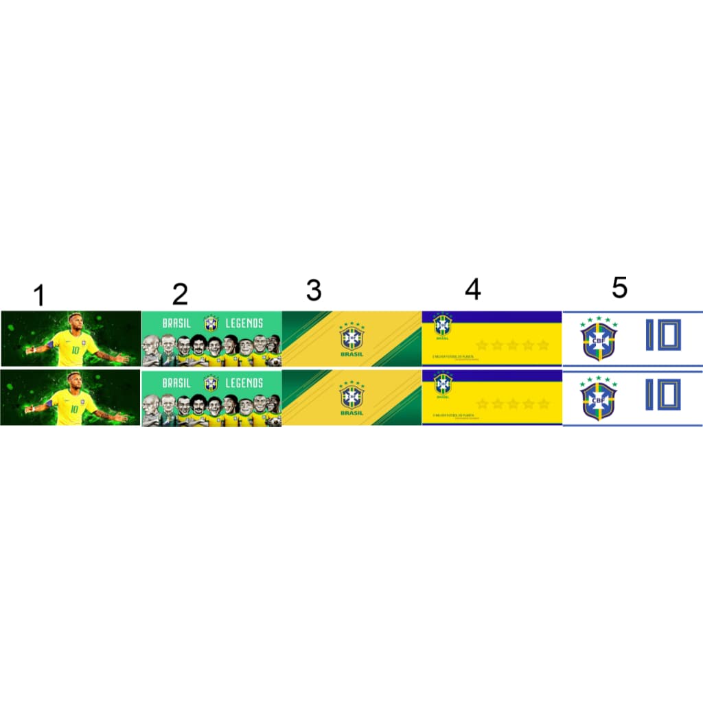 30 Estampas Impressas Prontas Sublimaticas Para Canecas Da Seleção Brasileira Sublimação