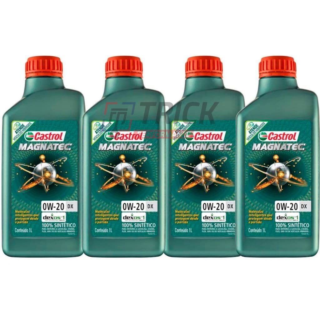 4 Litros de óleo Lubrificante do Motor Castrol Magnatec API SP 0W20 DX DEXOS 1 GEN 3 100% Sintético