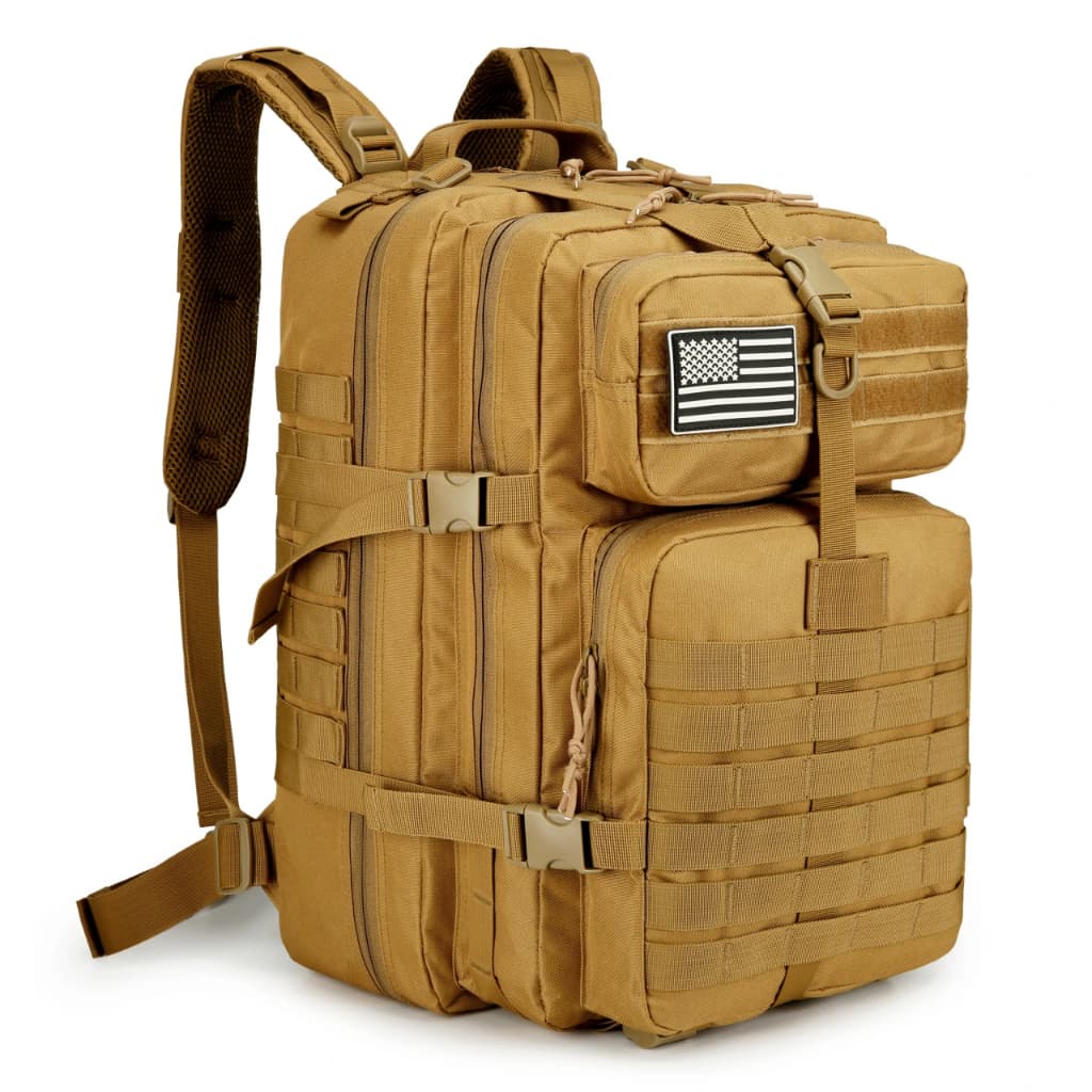 Mochila Tática Militar 55 Litros Resistente a agua + bandeira - Força, Espaço e Confiabilidade