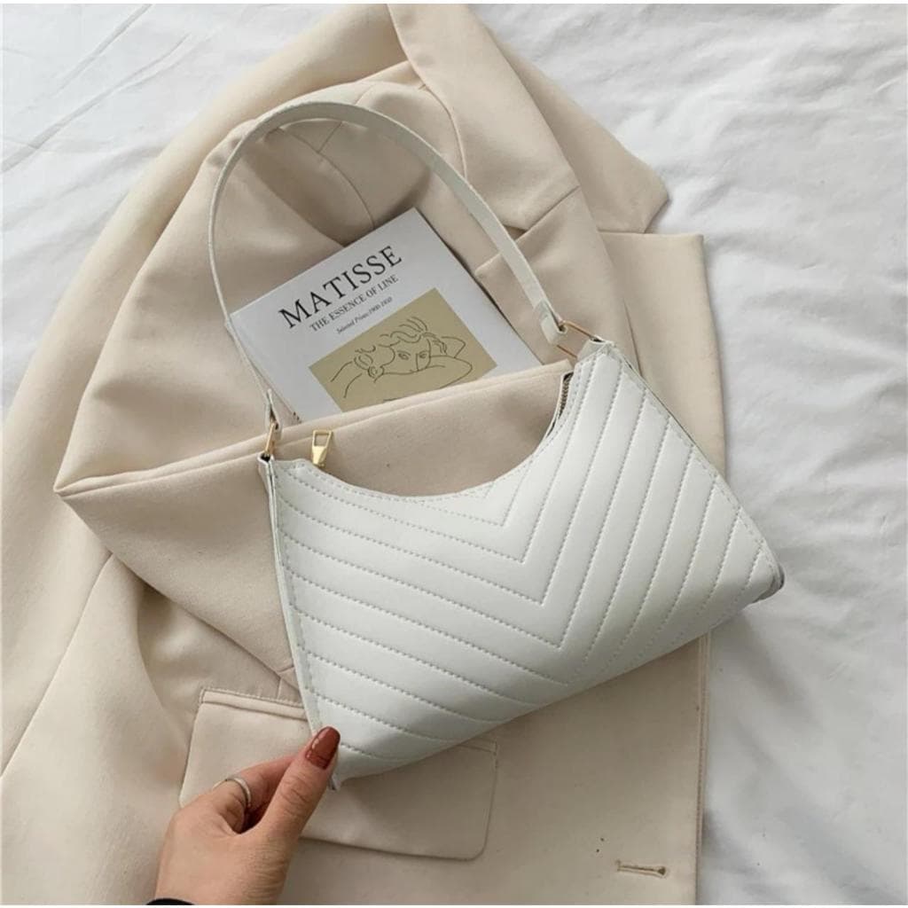 Bolsa Skybag Branca Baguete V Moderna De Ombro