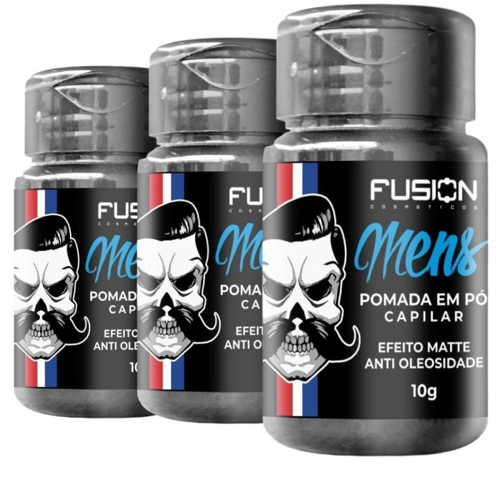 03 Pó Modelador Capilar Fusion Cosméticos Efeito Matte Seco