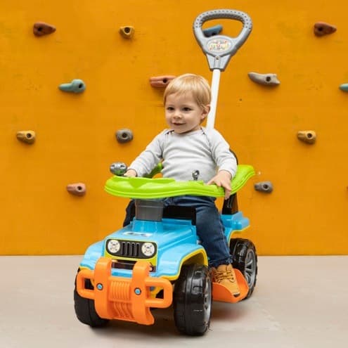 Motoca Carrinho passeio jip jip maral guidão direcional multicolor  Quadriciclo Infantil Haste