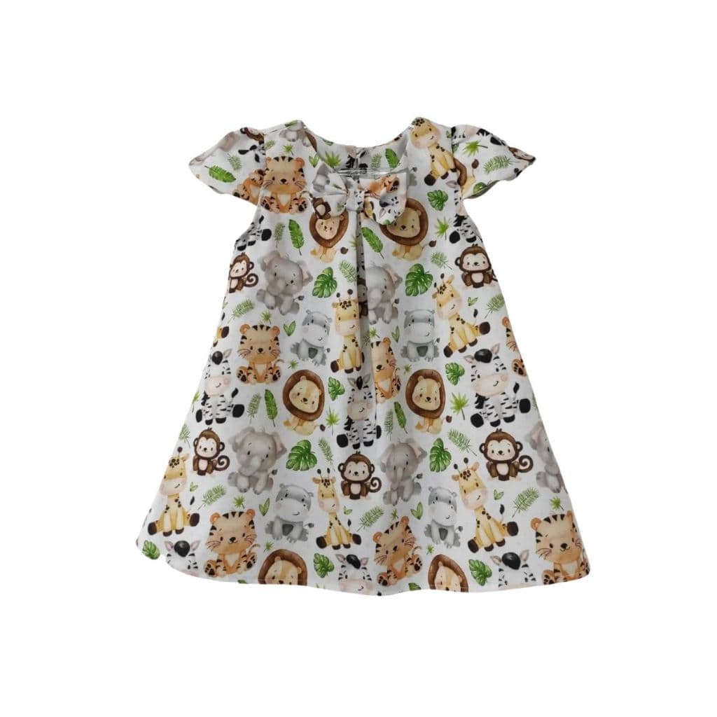Vestido Safari Aniversário – Trapézio Infantil para Menina