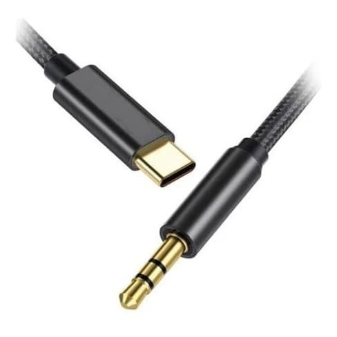 Cabo P2 X Tipo C Iphone Auxiliar Celular 3.5mm Universal Reforcado Pc Som fone Audio