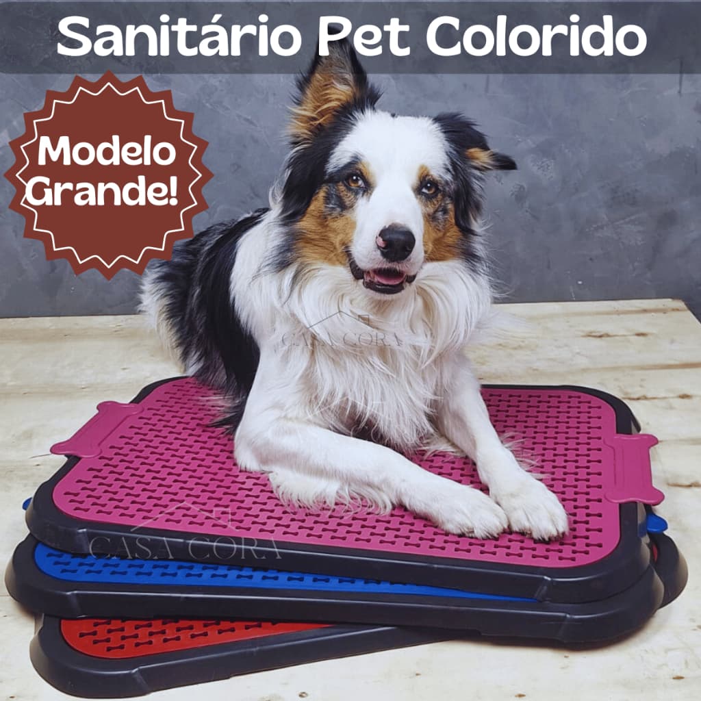 Sanitário Pet Modelo Grande Higienico Para Gato ou Cachorro CalangoPet Tapete Para Pets Resistente.