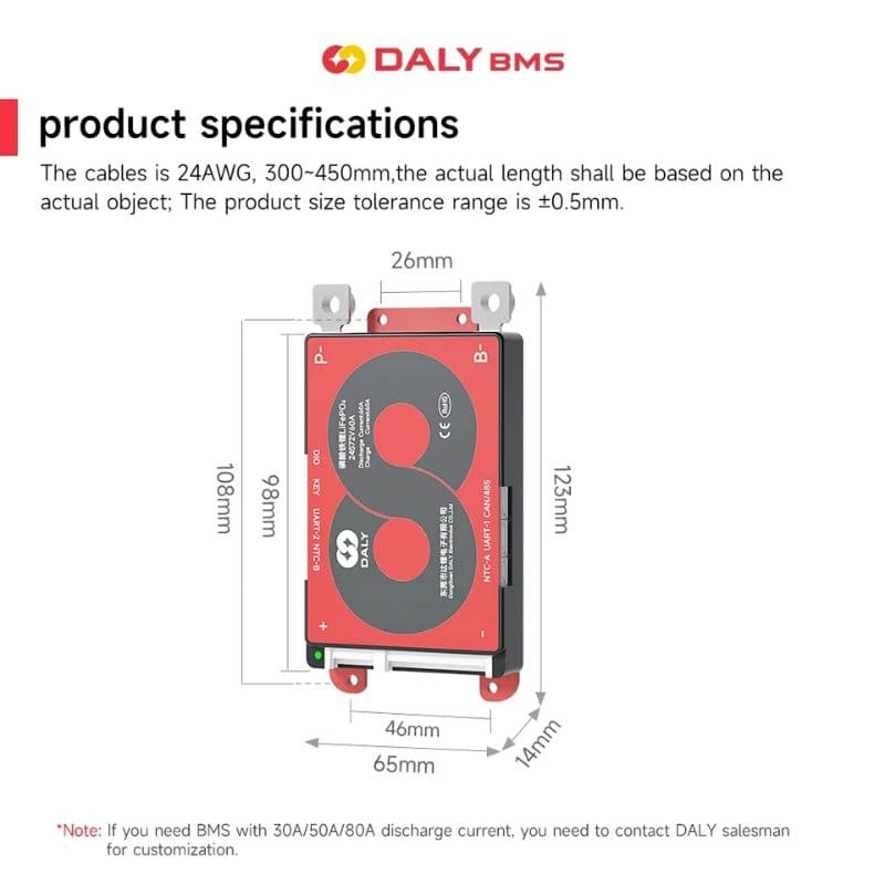 Bms Daly Inteligente Bluetooth Smart 4s12v Nova geração Liito3.2v 100A LiFePO4 Lítio Fosfato