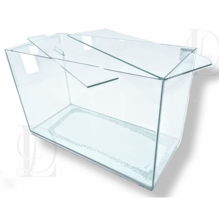 Aquário n5 Retangular 40x19x25cm 19 litros peixes orçamentais plantas artificiais decoração Beteiras Bettas betas