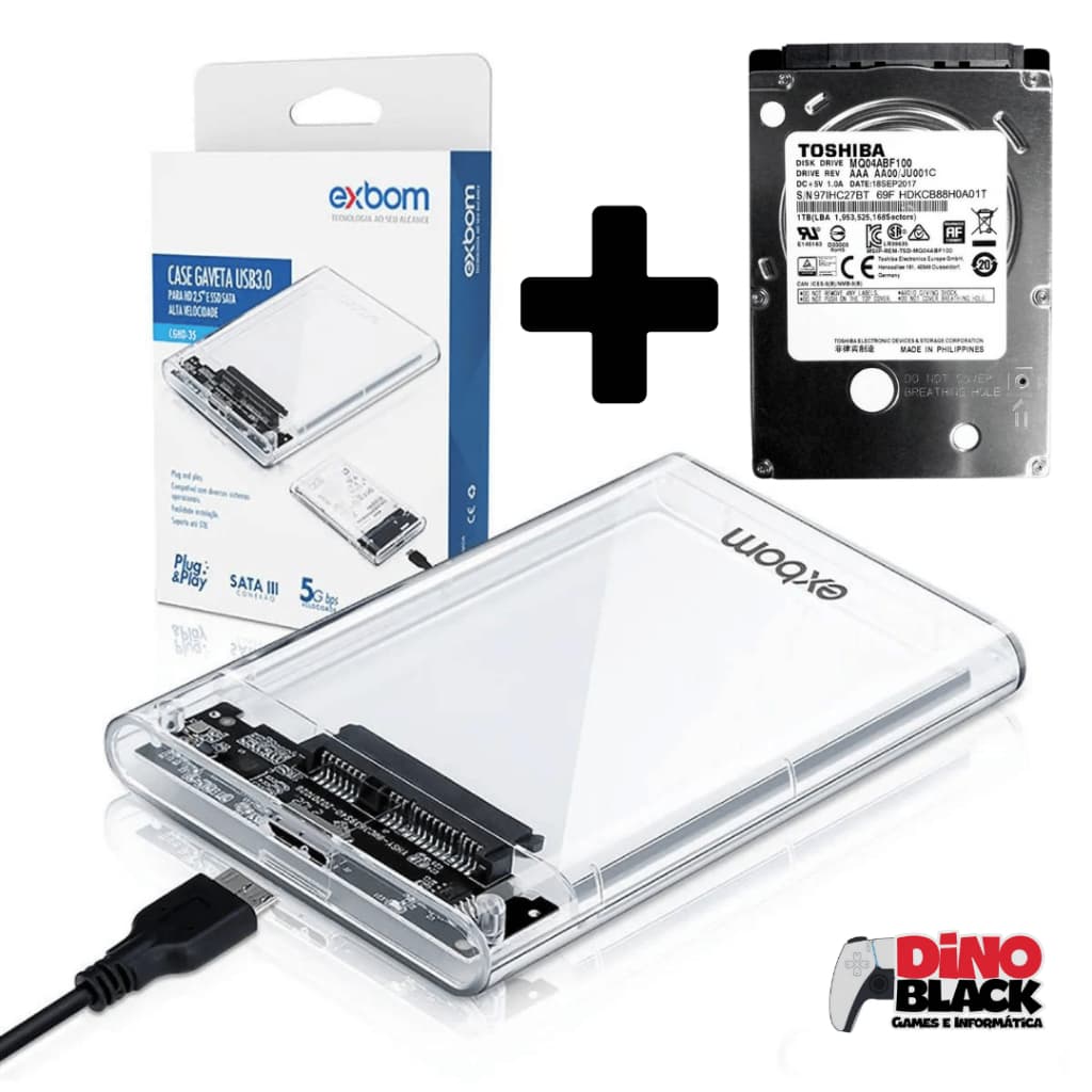 HD Externo 500GB  USB 3.0 Slim 2.5 - Notebook - PC - Games - Playstation e XBOX