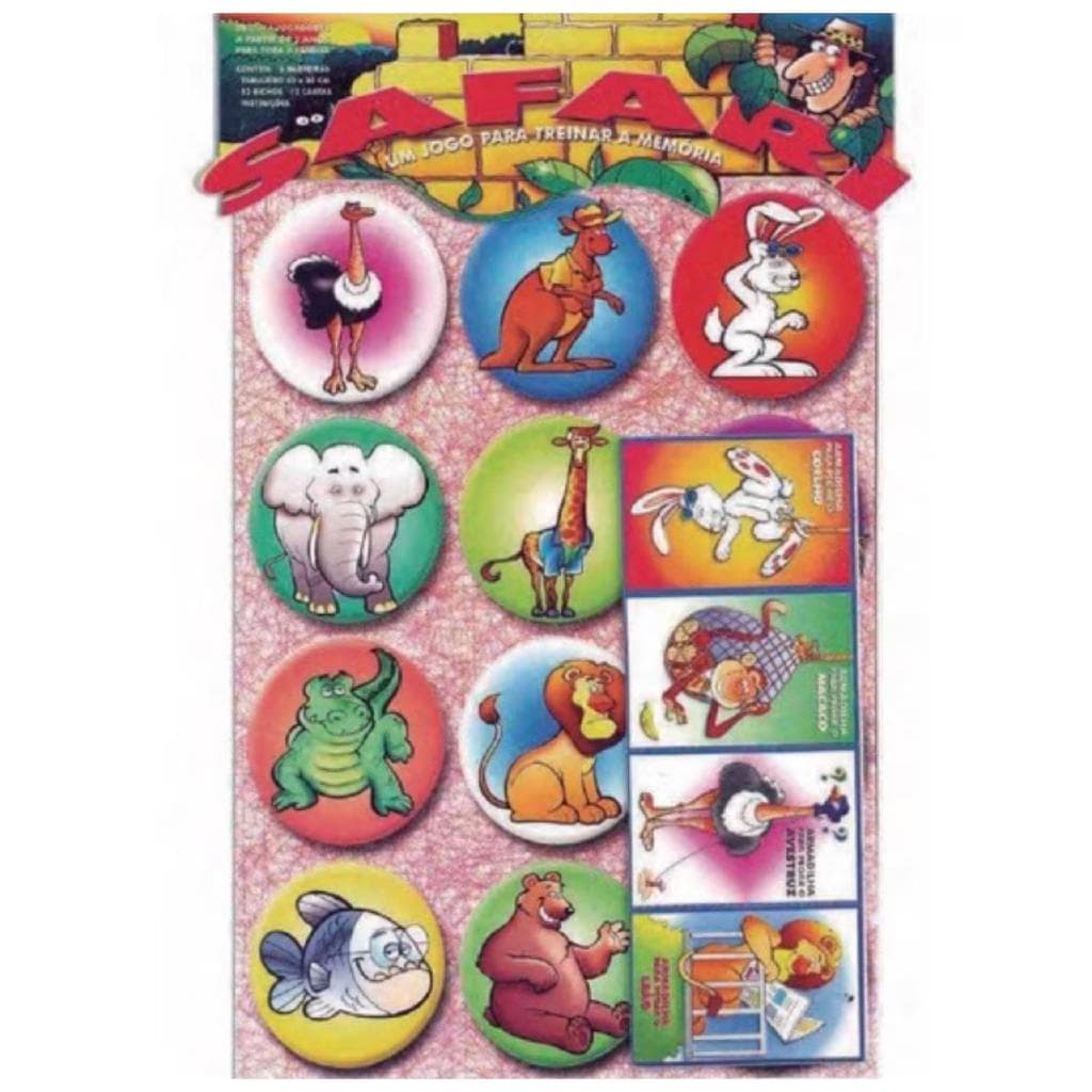 Jogo Da Memoria Safari Jogo De Tabuleiro E Cartas Jogo Da Memoria de Animais..s