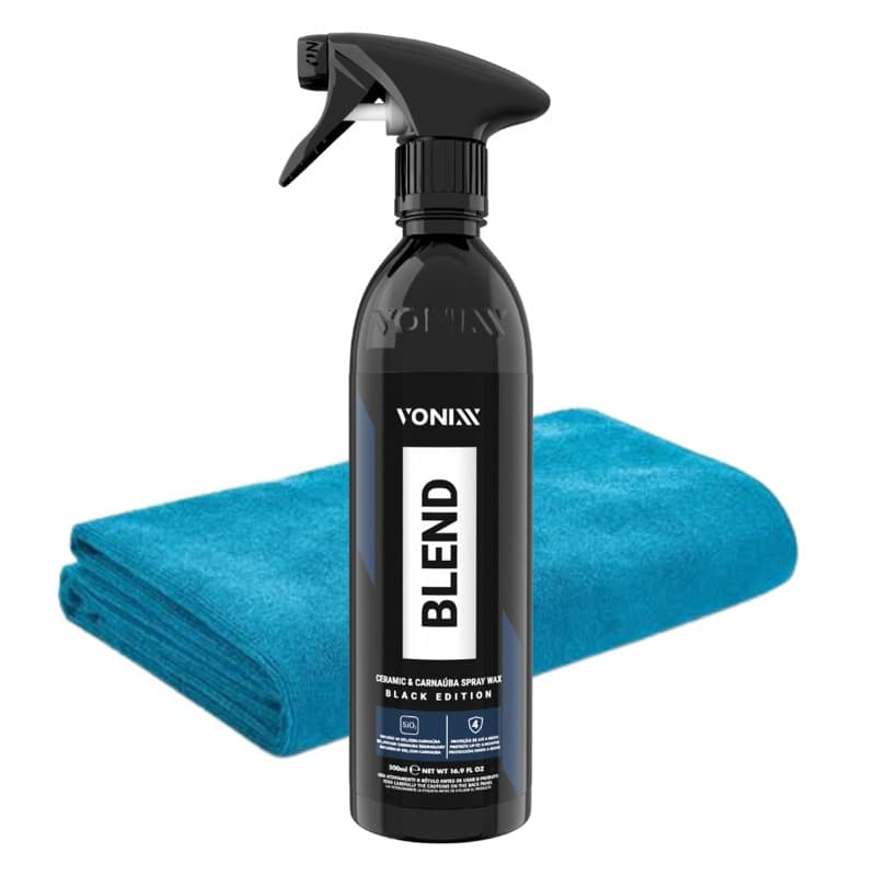 Cera Blend Black Spray Vonixx Automotiva Liquida Carnaúba + Toalha Microfibra