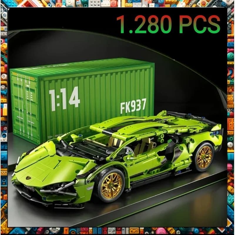 Blocos de construção de supercarros para crianças, Moc Low-lying Drift Sports Toys, High-Tech Racing, presentes de Natal