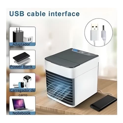 Mini Ar Condicionado Portátil Climatizador Umidificador de Mesa FS-LFJ