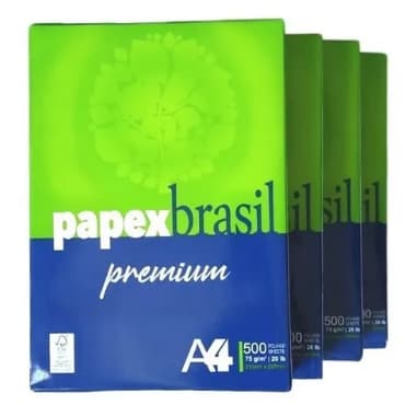 Até 2.000 Folhas Papel a4 Papex Premium 75g Cor Branco.