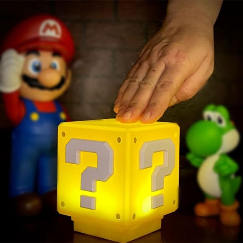 Luminária Super Mario Bros bloco com som Led
