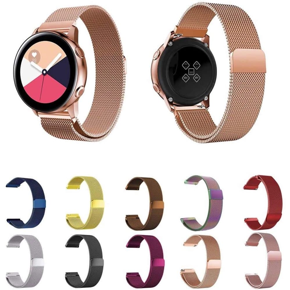 Pulseira Milanese Smartwatch Aço Metal Fecho Magnético Amazfit Bip/ Bip Lite/gts Galax,y Watch Universal 20mm