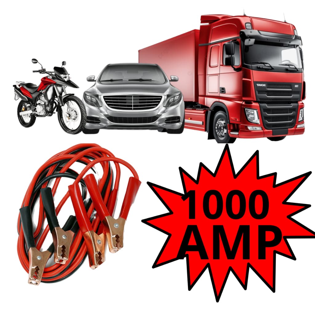 Cabo Enxerto 1000amp Carga Chupeta Bateria Carro Caminhão Moto Transferencia