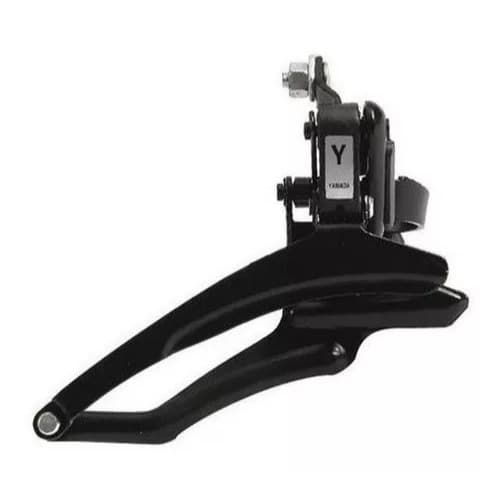 Câmbio Dianteiro Yamada 3v Puxa Baixo Preto Para Bicicleta