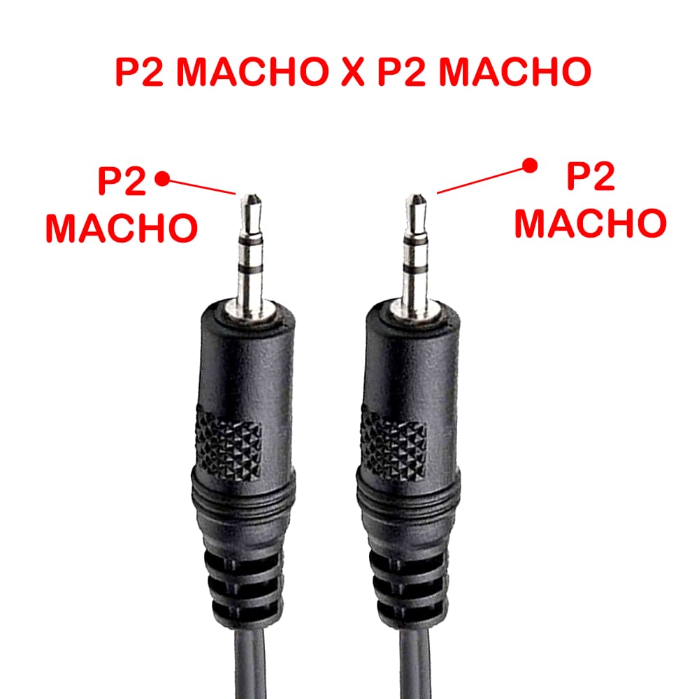 CABO P2 MACHO x P2 MACHO - AUDIO STEREO P2 (MACHO) x P2 (MACHO)