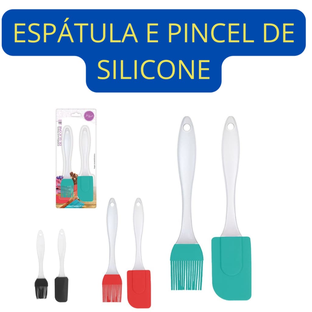 ESPATULA PINCEL DE SILICONE KIT CONFEITEIRO