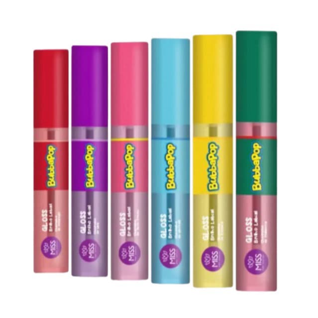 Gloss Hidratante Balm Labial Bubba Pop Brilho com Sabor e Cheiro de Chiclé