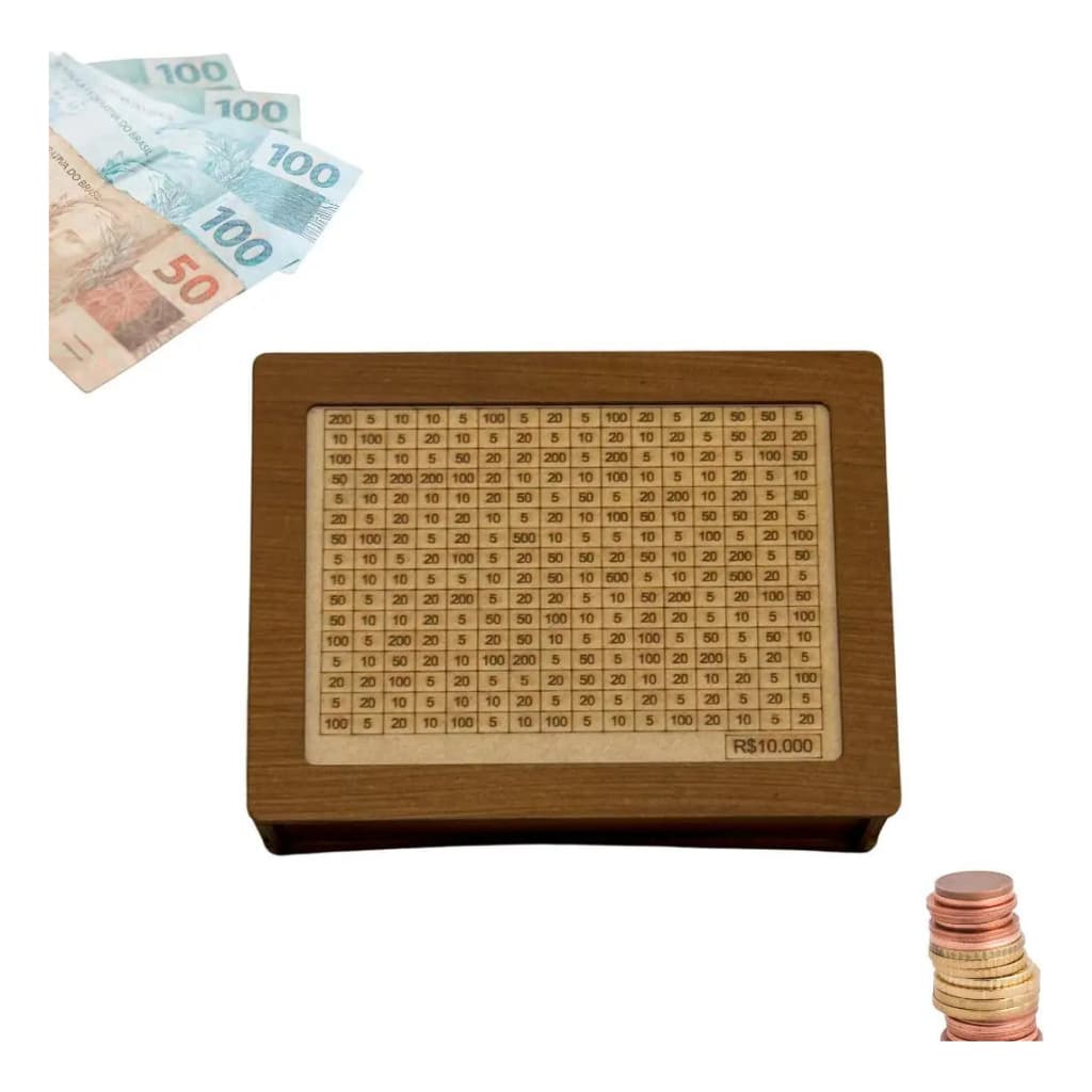 Woodbox Criativo Decorativo Guarde Dinheiro Usando o Metedo Japoneis Cofre de Madeira Premium