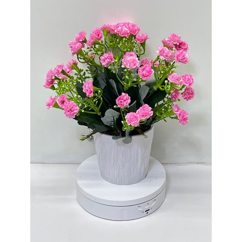 flor com vaso tronco artificial para café mesa