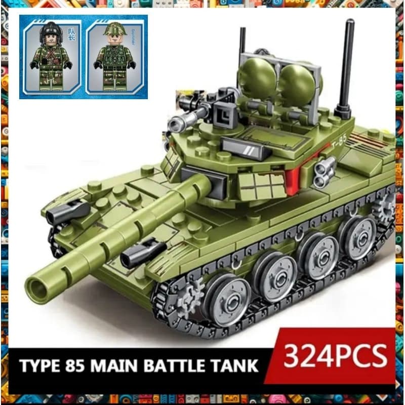 CARRINHO DE MONTAR E CONSTRUIR BRINQUEDO TANQUE DE GUERRA BROCOS COM 324 PEÇAS