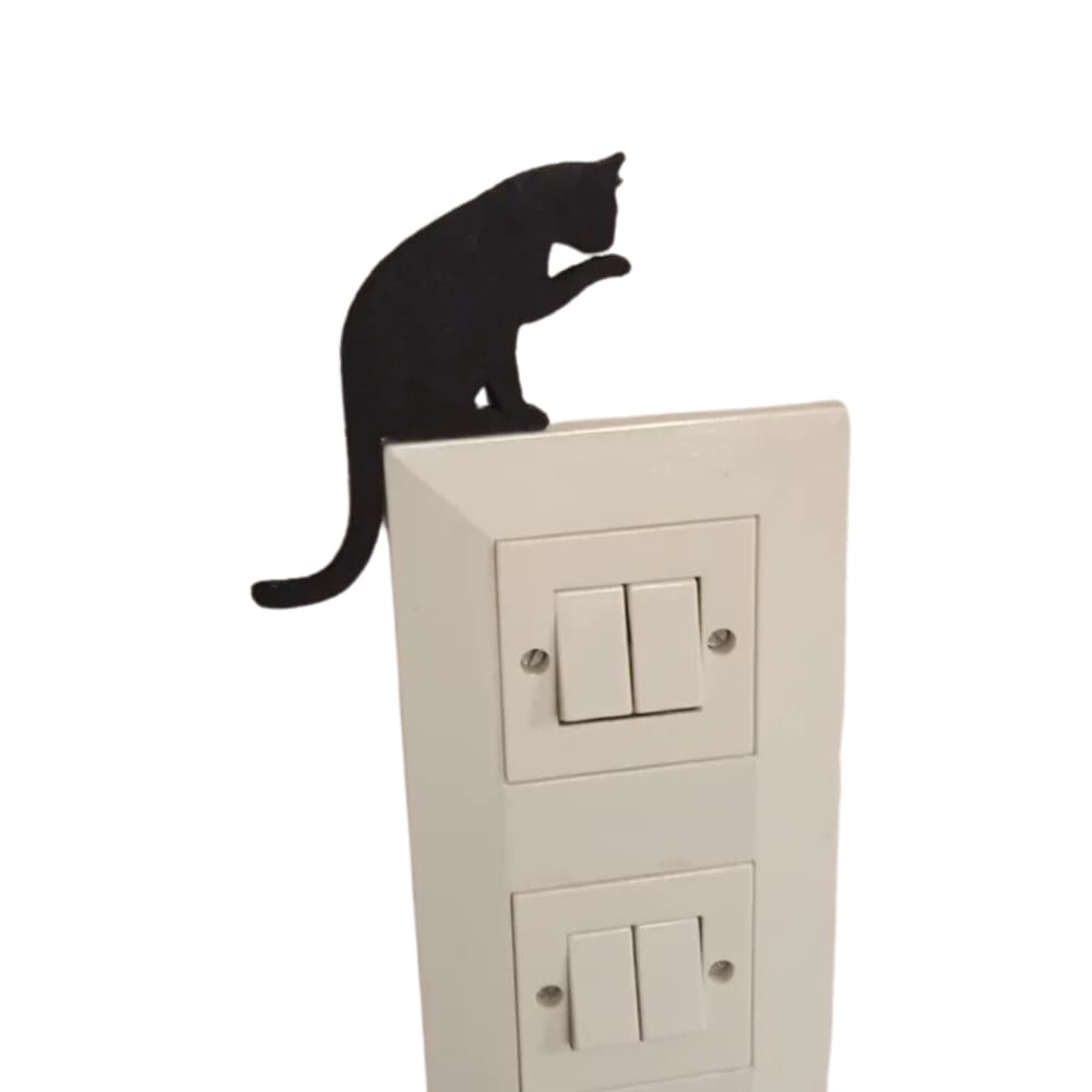 Silhueta de Gatinho Decorativa para Suporte de Tomada - Decoração de Tomada