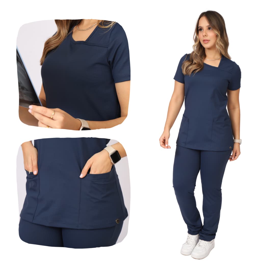 Conjunto Scrub Feminino Serenity Pijama Cirúrgico Uniforme Médico, Enfermagem e Estética