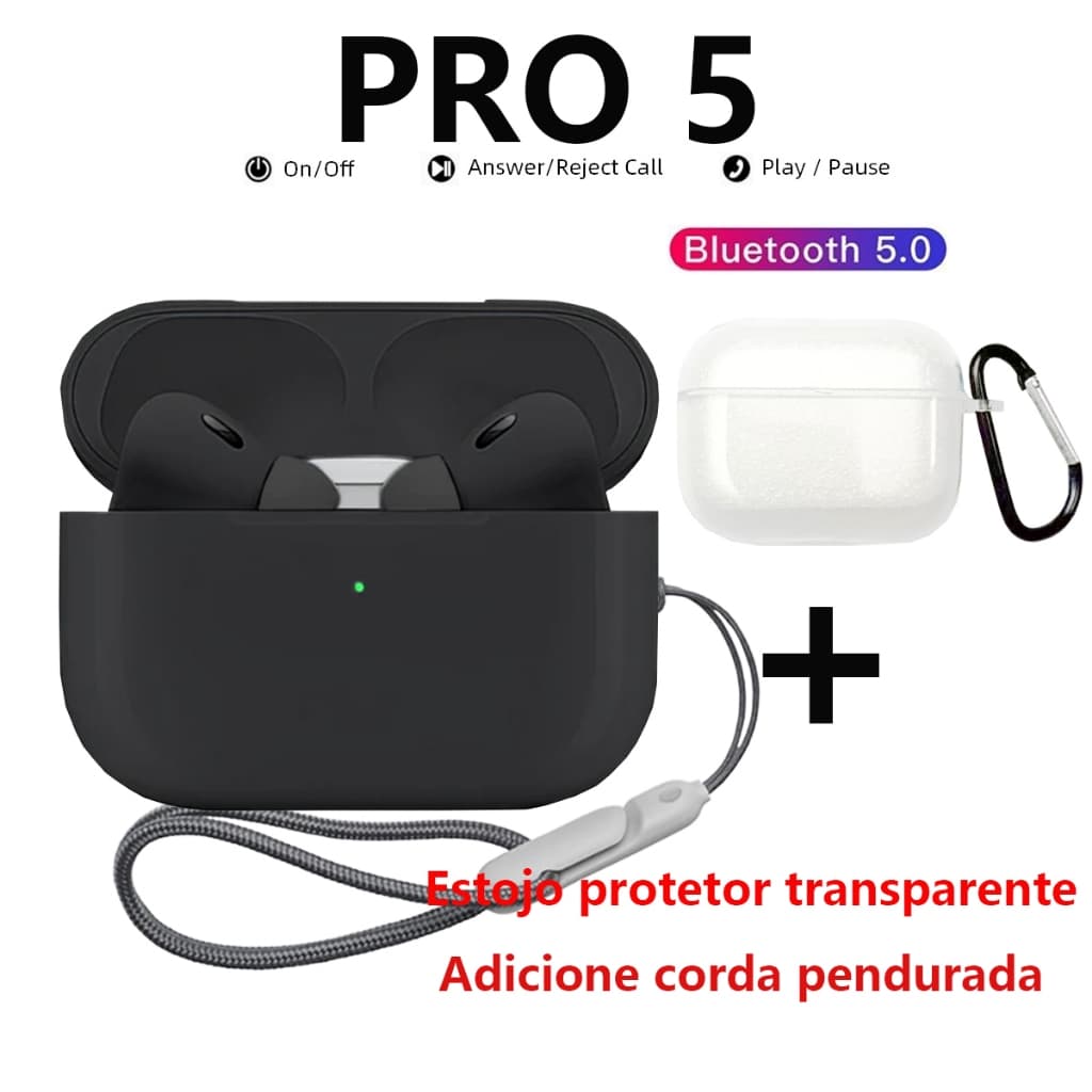 Fone De Ouvido AiPod pro 5s TWS Bluetooth Sem Fio Bluetooth 5.3 Esportivos