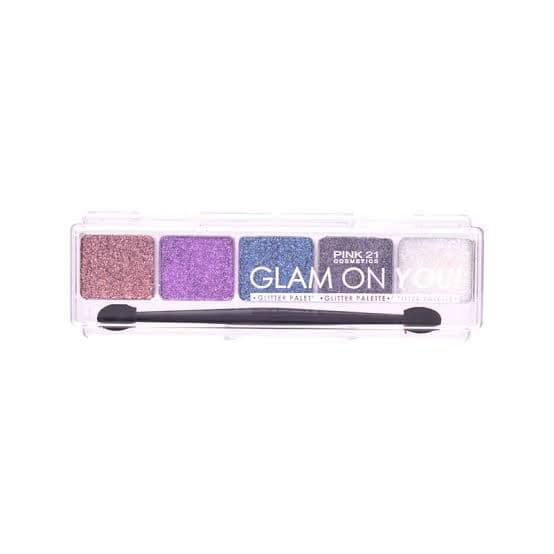 Paleta de Sombra Glitter Varias cores Make Carnaval Cores vibrantes intensas Glam On You Pink 21 Profissional
