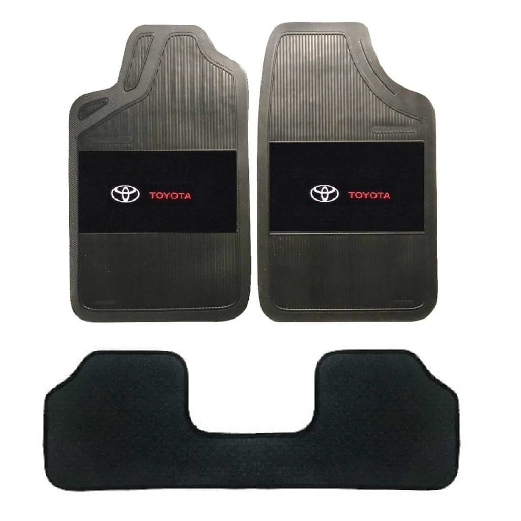 Tapete Borracha Pvc Toyota Personalizado Universal 3 peças Medio Munique Corolla Yaris Etios Hilux