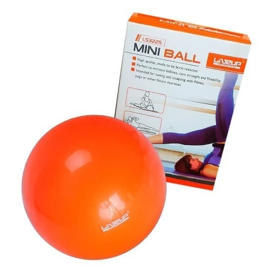 Bola Pilates Toning Ball Yoga Overball 25 Cm Laranja Treino Ginástica Academia Exercício Liveup