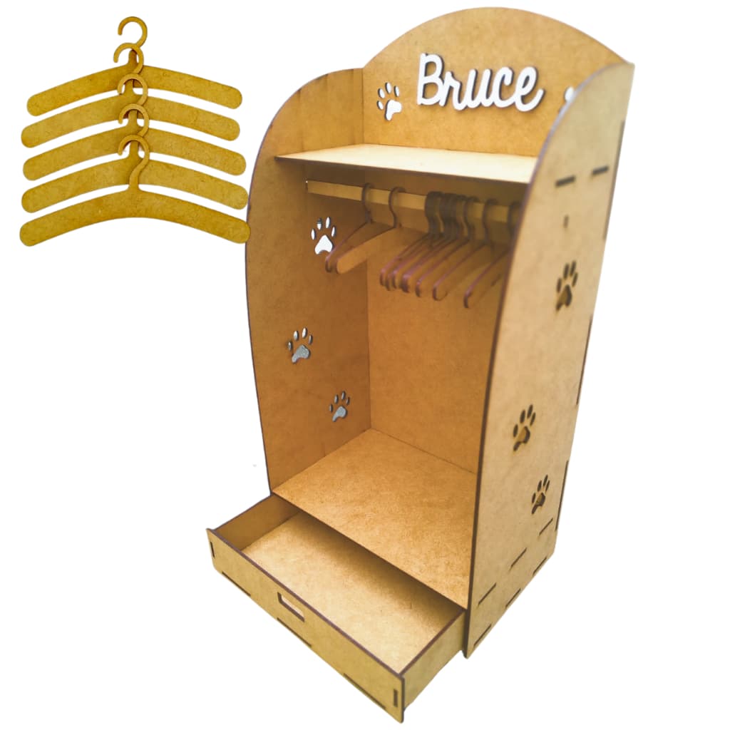 Guarda Roupa Pet E Organizador Promoção Brinde 5 Cabides