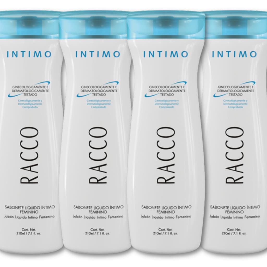 Kit 4 Sabonete Liquido Intimo Racco Sabonetes Para Higiene Íntima Saúde Homens Mulheres Original